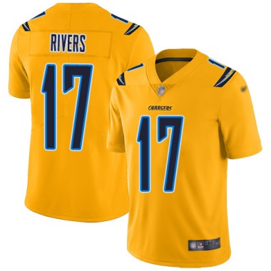 Los Angeles Chargers NFL Football Philip Rivers Gold Jersey Youth Limited #17 Inverted Legend->los angeles chargers->NFL Jersey